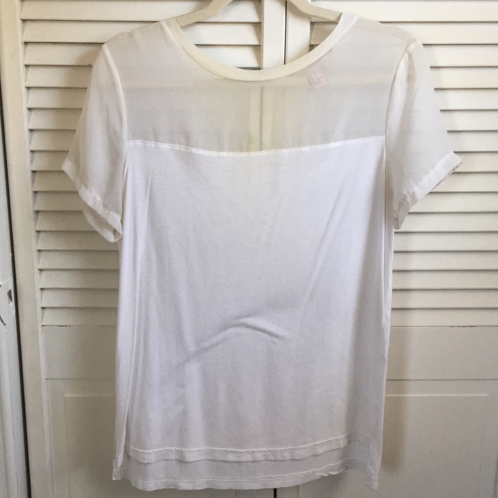 Forever 21 contemporary mesh top shoulder top